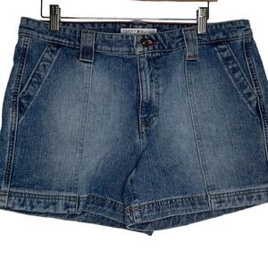 TOMMY Hilfiger Woman’s Shorts sz 12 Y2K Vintage Denim Jean Shorts Blue 4” Inseam